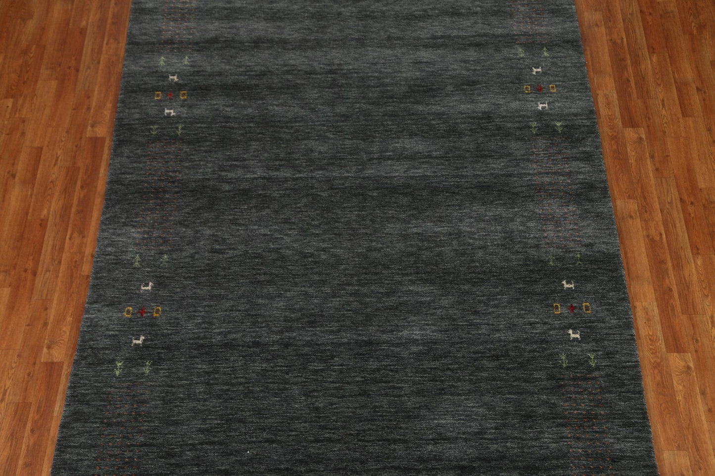 Charcoal Wool Gabbeh Oriental Area Rug 7x10