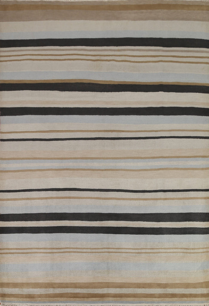 Striped Gabbeh Contemporary Area Rug 8x10