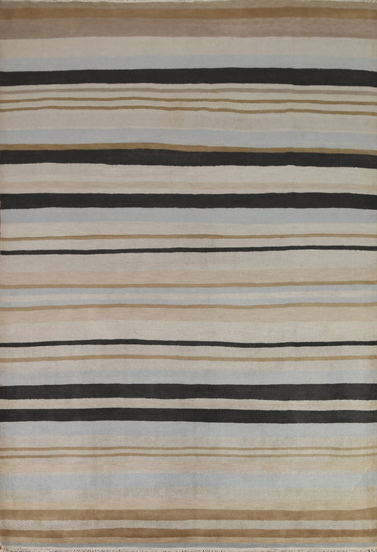 Striped Gabbeh Contemporary Area Rug 8x10