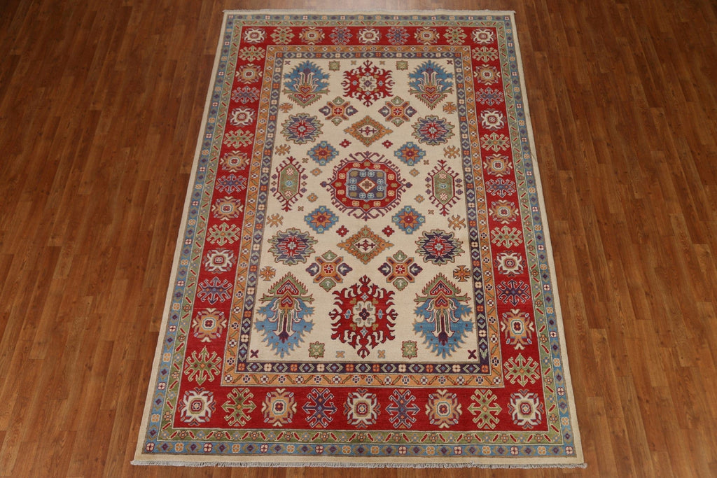 Geometric Kazak Oriental Area Rug 7x10