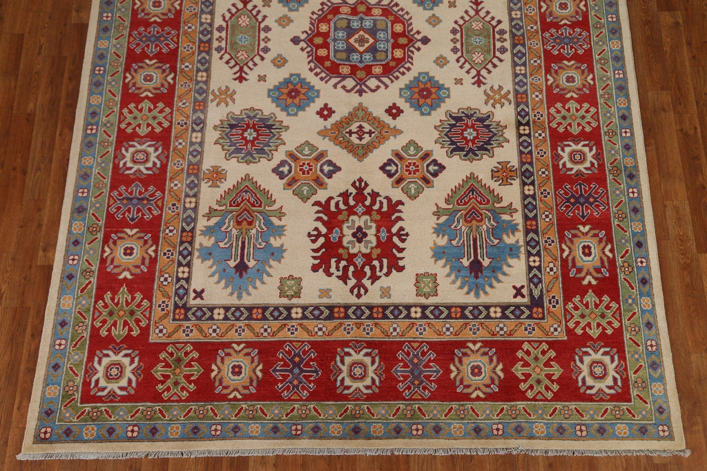 Geometric Kazak Oriental Area Rug 7x10