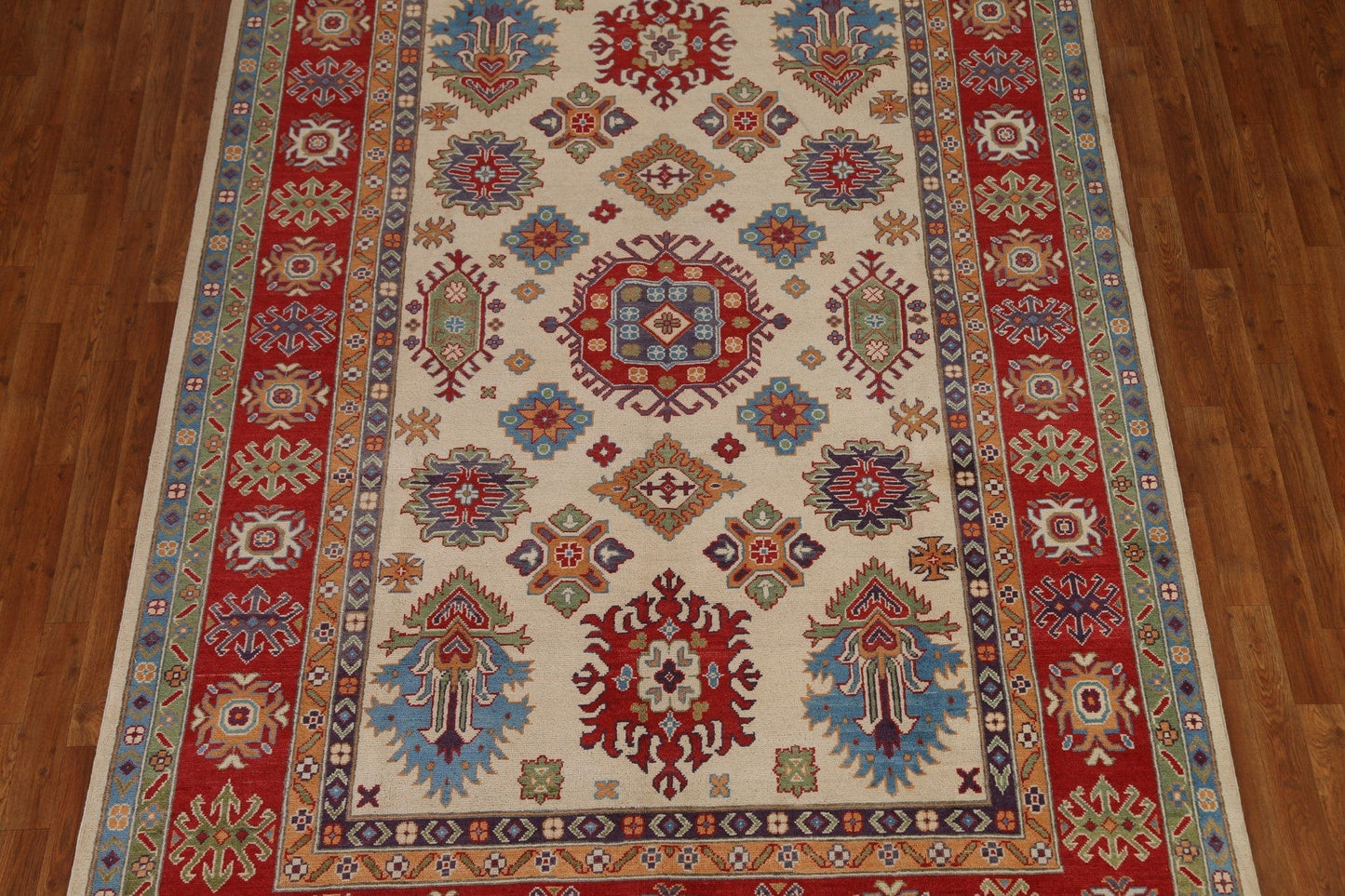 Geometric Kazak Oriental Area Rug 7x10