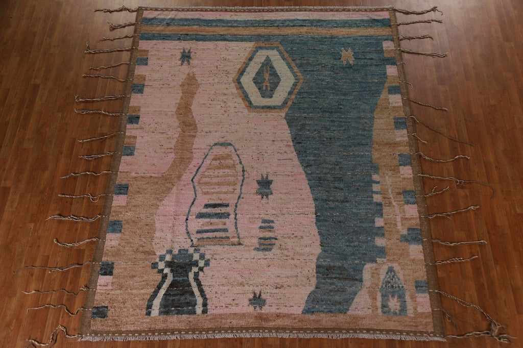 Pink Moroccan Handmade Area Rug 8x10