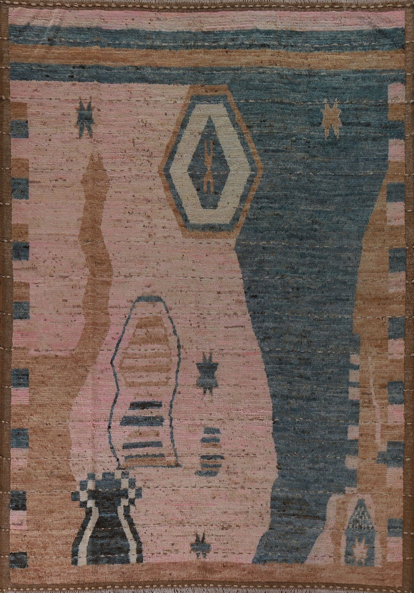 Pink Moroccan Handmade Area Rug 8x10