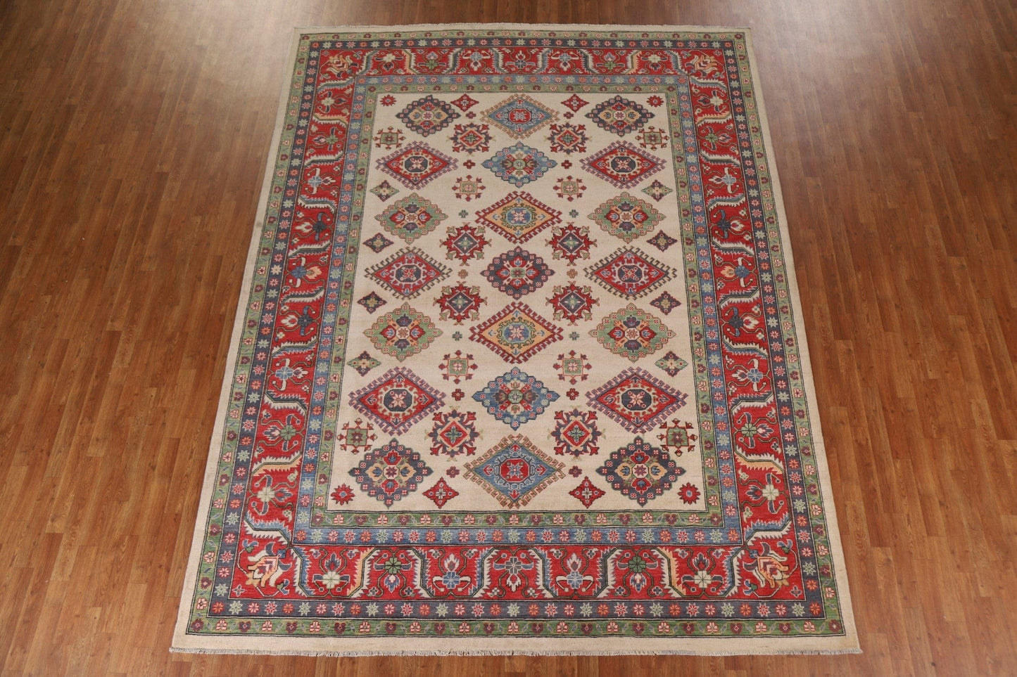 Geometric Kazak Oriental Area Rug 9x12