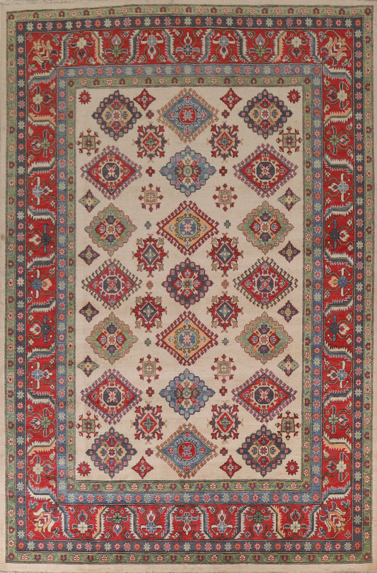 Geometric Kazak Oriental Area Rug 9x12