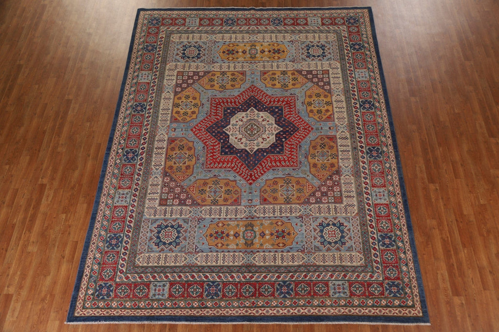 Light Blue Kazak Oriental Area Rug 9x12