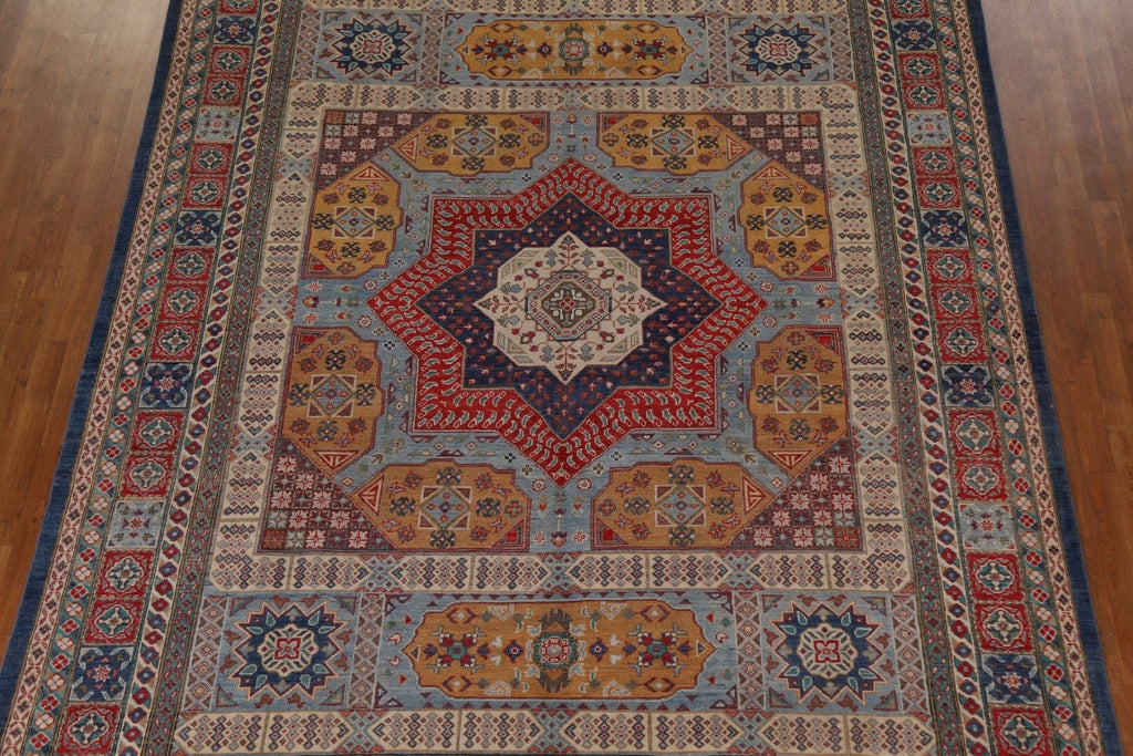 Light Blue Kazak Oriental Area Rug 9x12