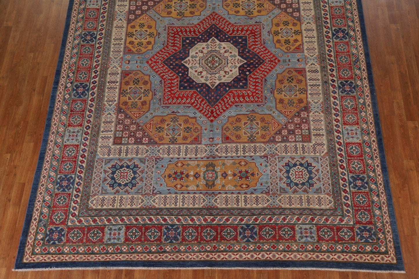 Light Blue Kazak Oriental Area Rug 9x12