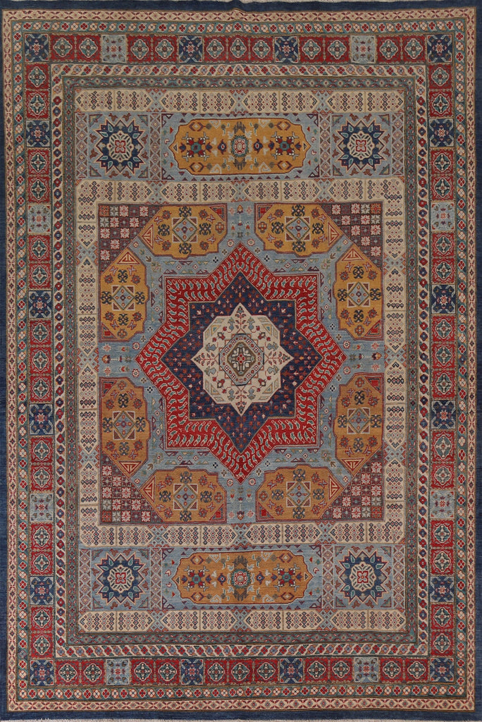 Light Blue Kazak Oriental Area Rug 9x12