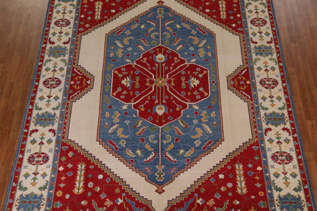 Ivory Kazak Geometric Area Rug 9x12