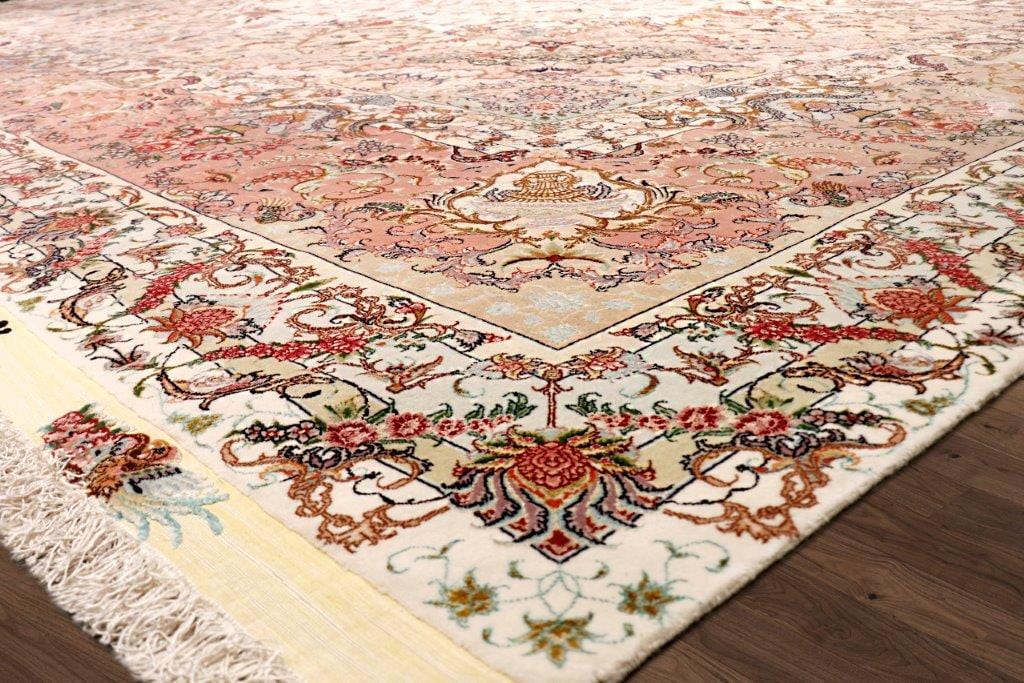 Tabriz Collection Hand-Knotted Multi Lamb's Wool Area Rug- 16' 3" X 27' 2"