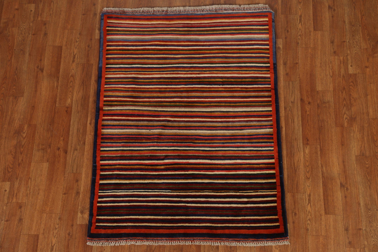 Striped Gabbeh Oriental Area Rug 3x4