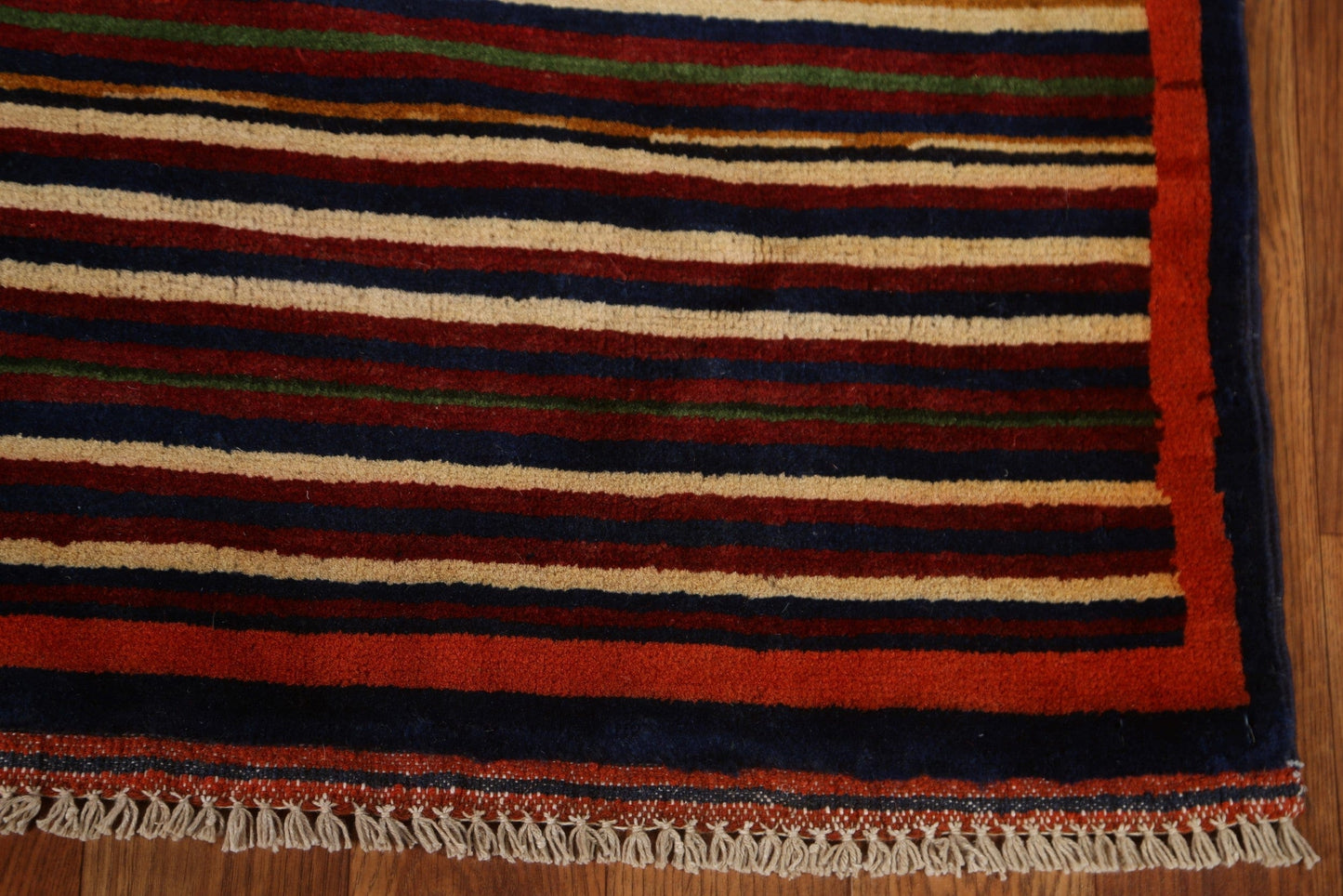 Striped Gabbeh Oriental Area Rug 3x4