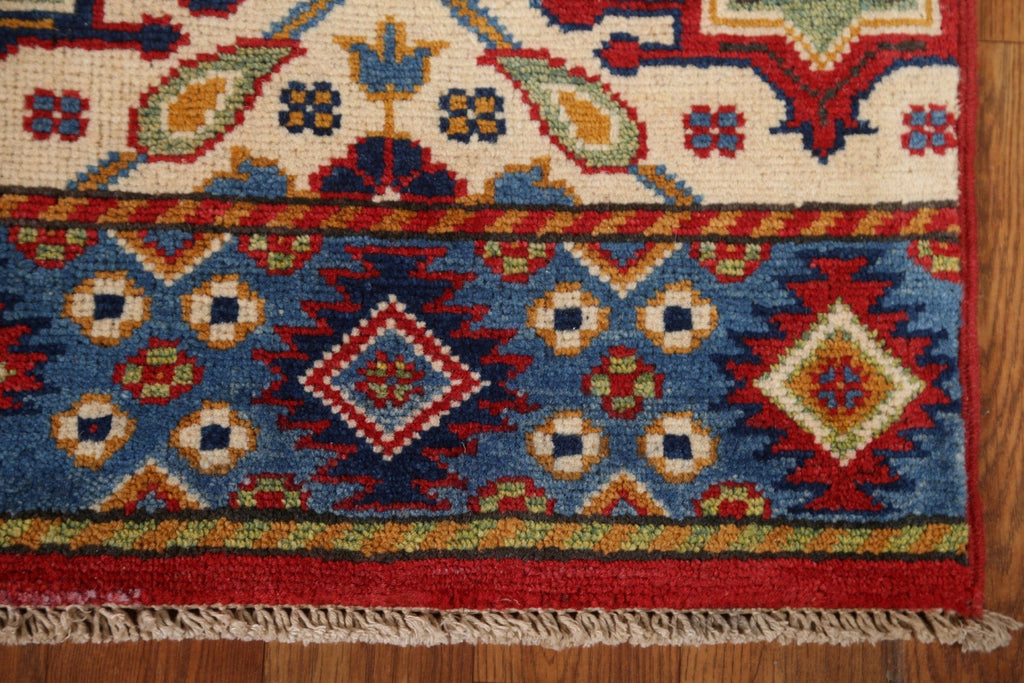 Geometric Kazak Oriental Area Rug 3x6