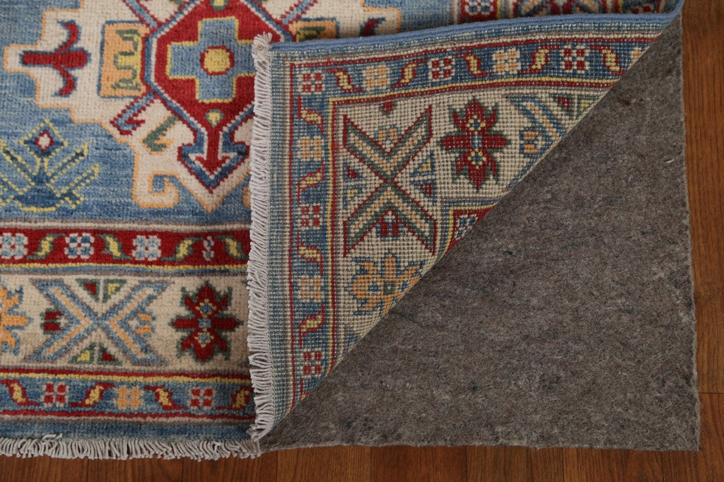 Geometric Kazak Oriental Runner Rug 3x10