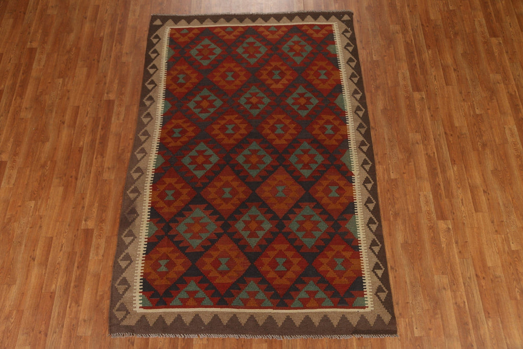 Geometric Kilim Oriental Area Rug 5x8