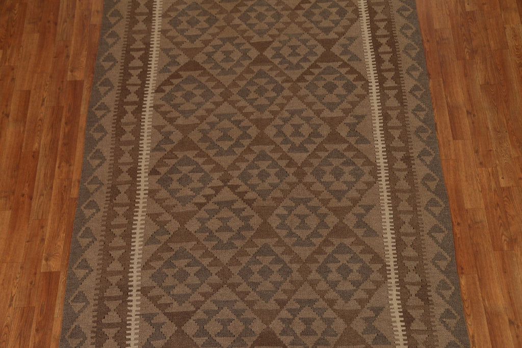 Geometric Kilim Hand Woven Area Rug 5x8