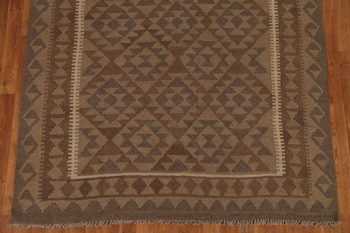 Geometric Kilim Hand Woven Area Rug 5x8