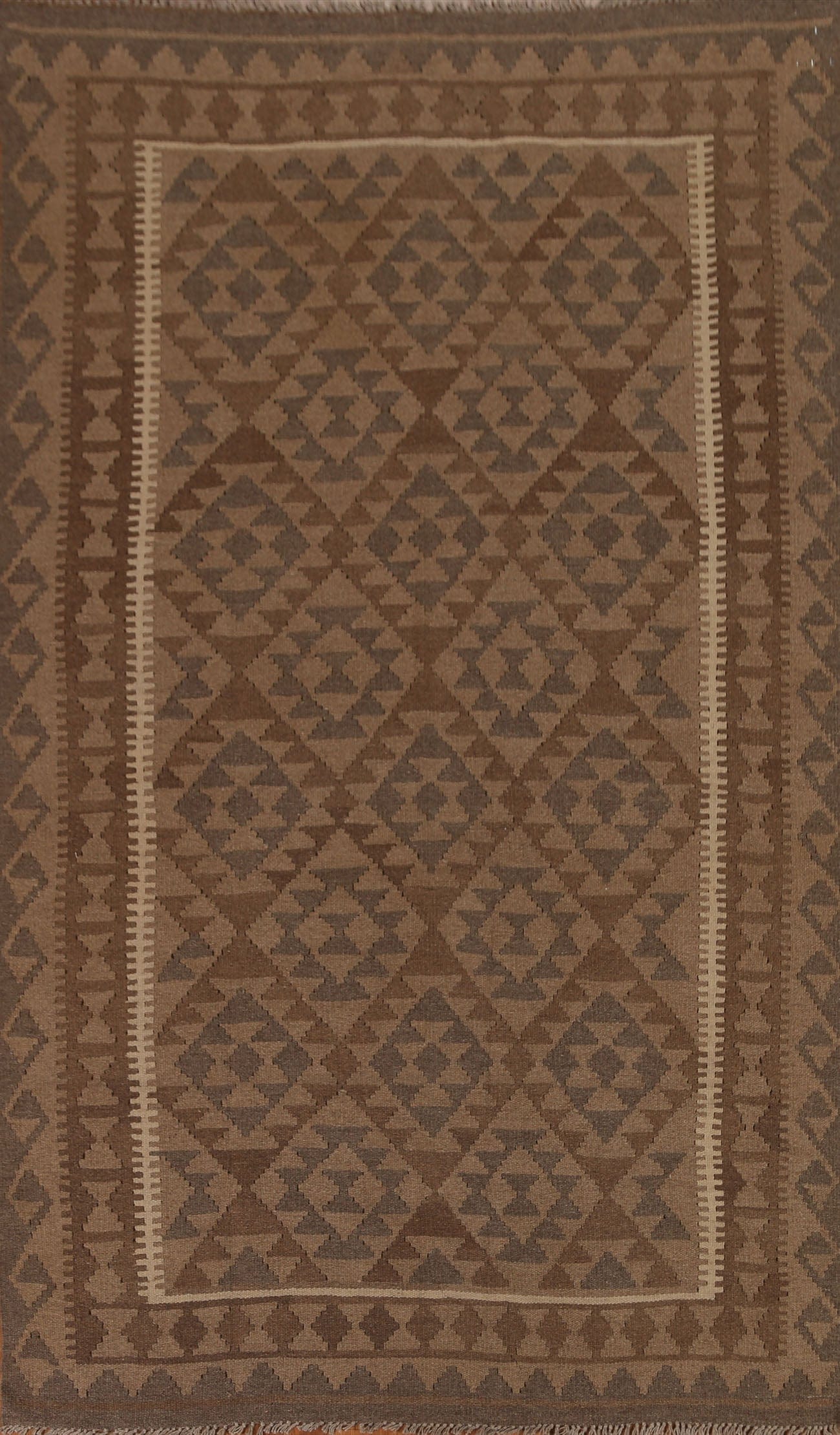 Geometric Kilim Hand Woven Area Rug 5x8