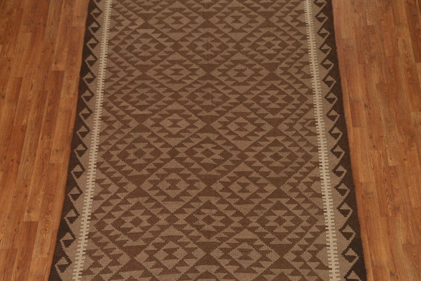 Brown Kilim Hand Woven Area Rug 5x9