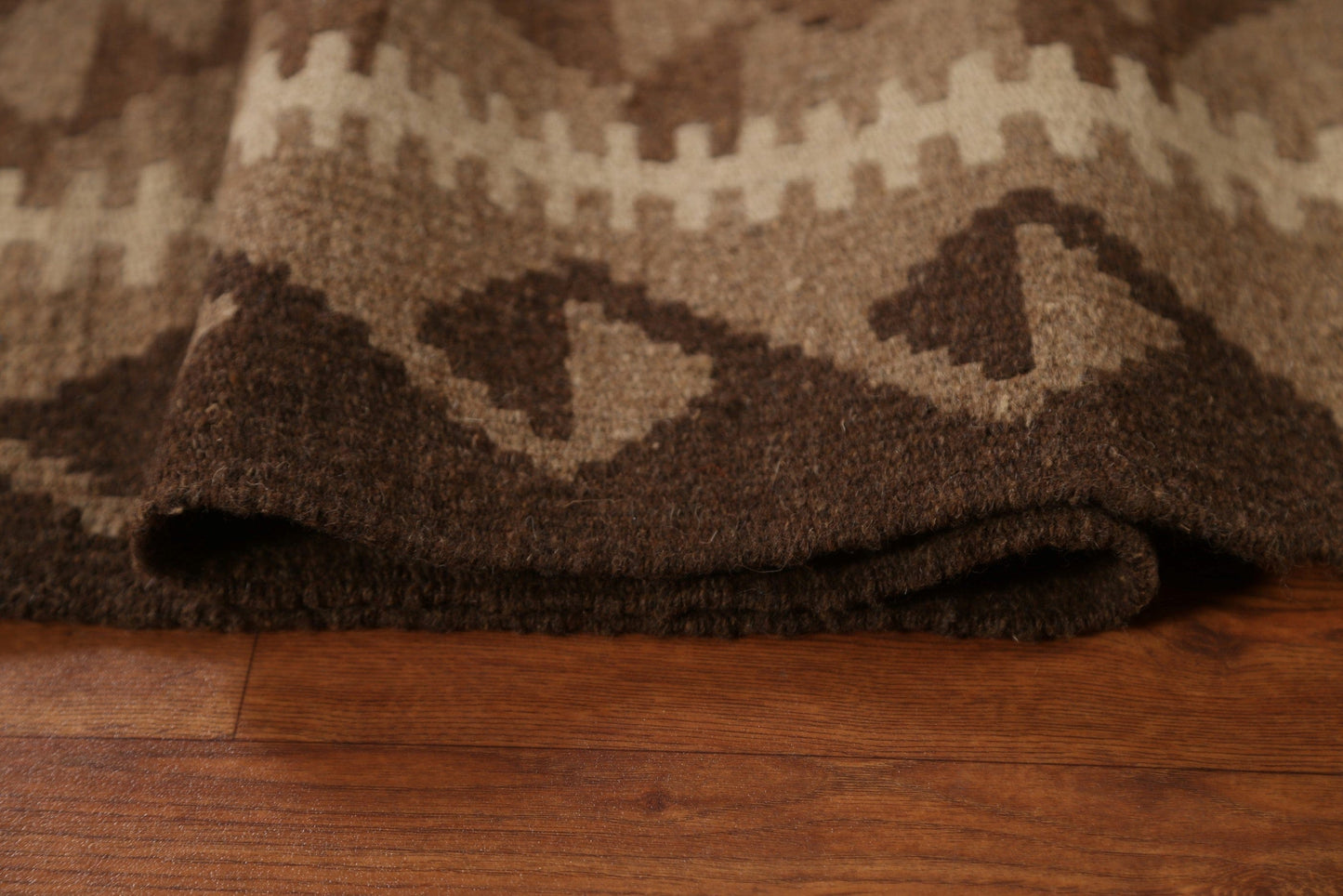 Brown Kilim Hand Woven Area Rug 5x9