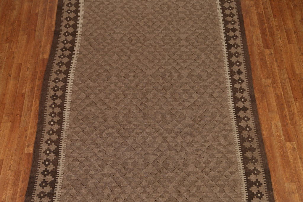 Geometric Kilim Hand Woven Area Rug 7x10