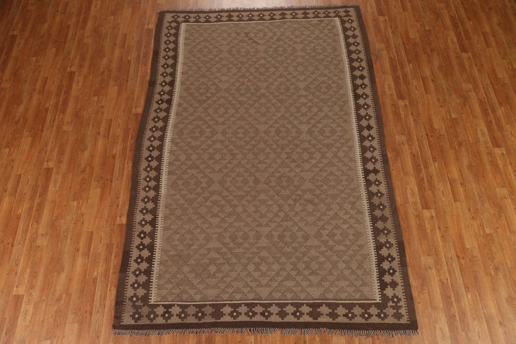 Geometric Kilim Hand Woven Area Rug 7x10