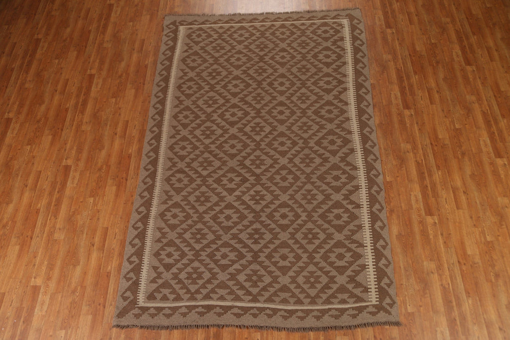 Brown Tribal Kilim Oriental Area Rug 6x10