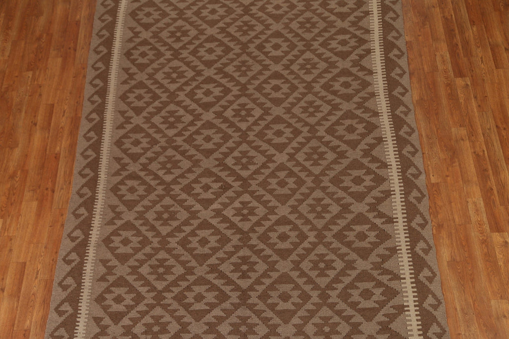 Brown Tribal Kilim Oriental Area Rug 6x10