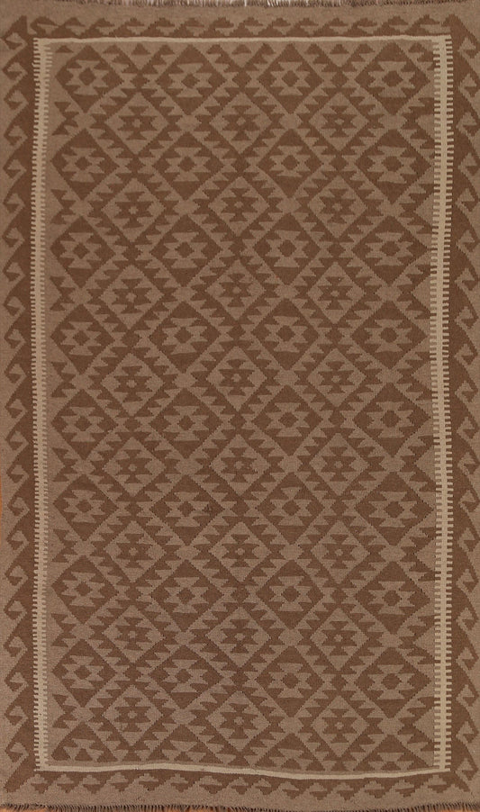 Brown Tribal Kilim Oriental Area Rug 6x10