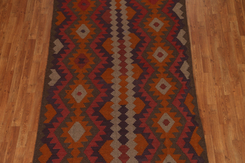 Hand Woven Wool Kilim Area Rug 5x8