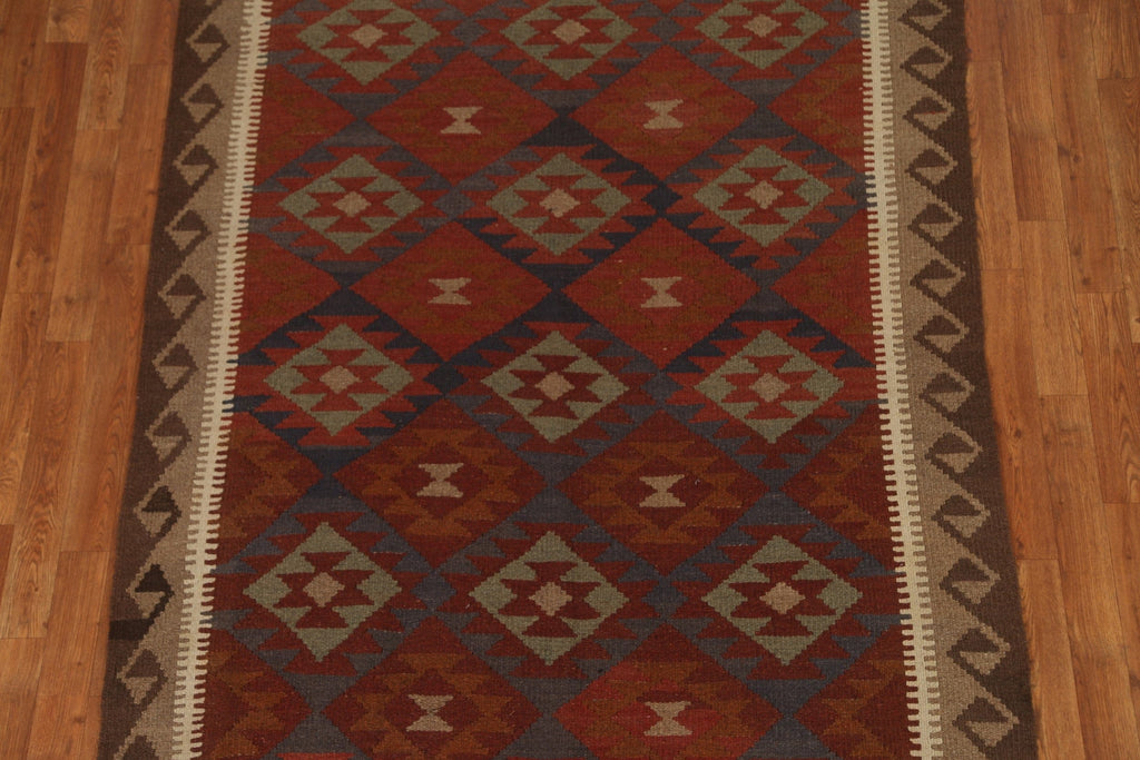 Hand Woven Wool Kilim Area Rug 5x7