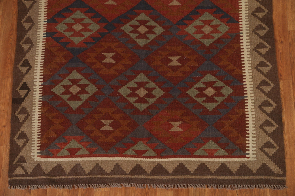 Hand Woven Wool Kilim Area Rug 5x7