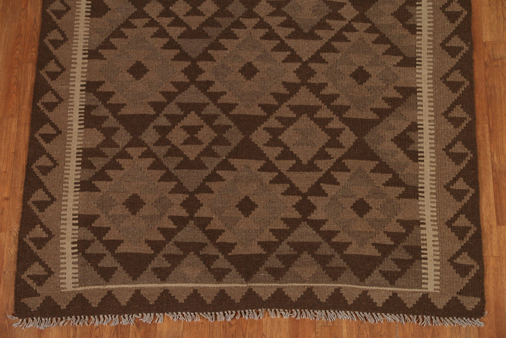 Geometric Kilim Hand Woven Area Rug 5x7