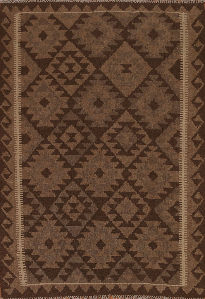 Geometric Kilim Hand Woven Area Rug 5x7