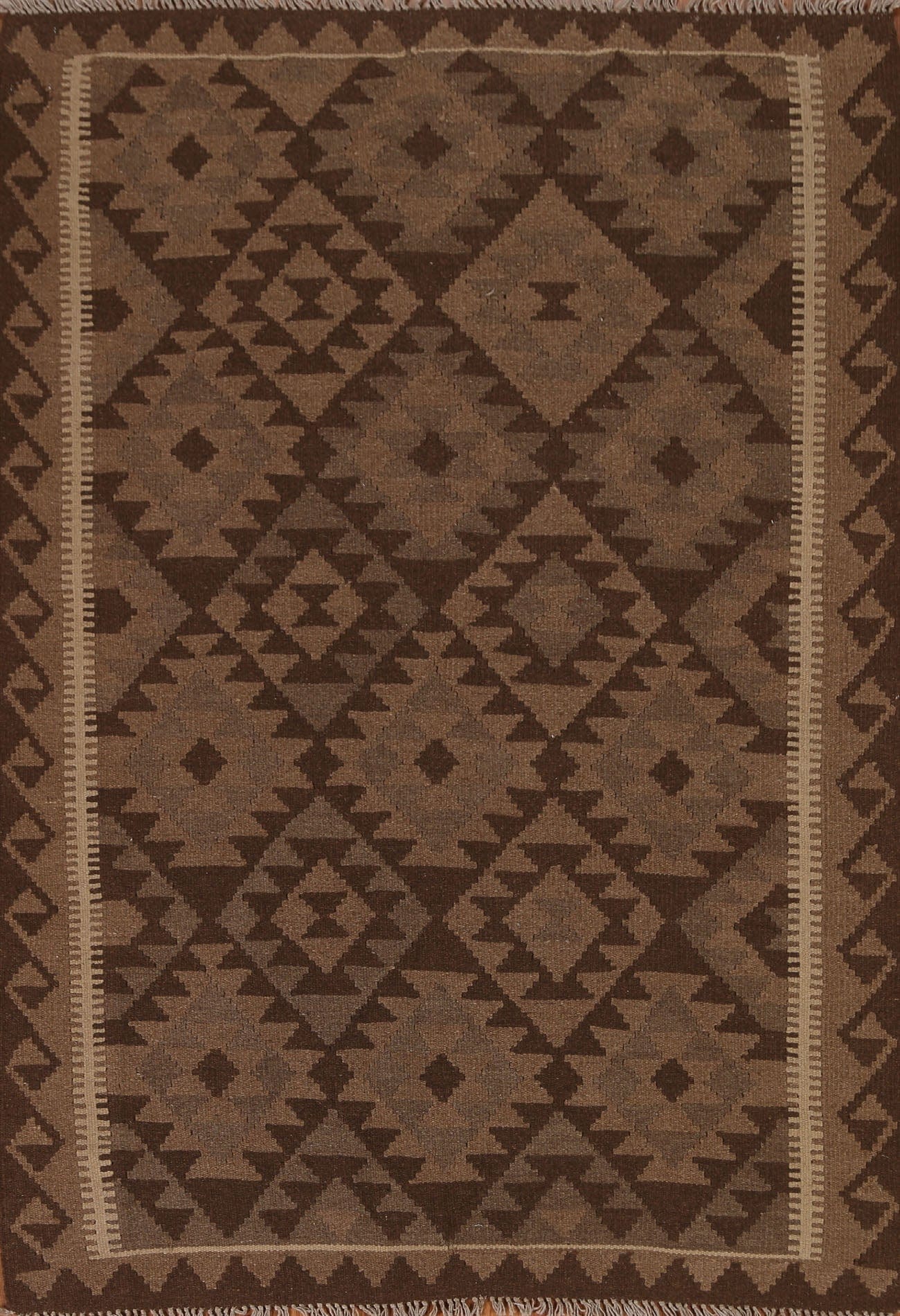 Geometric Kilim Hand Woven Area Rug 5x7