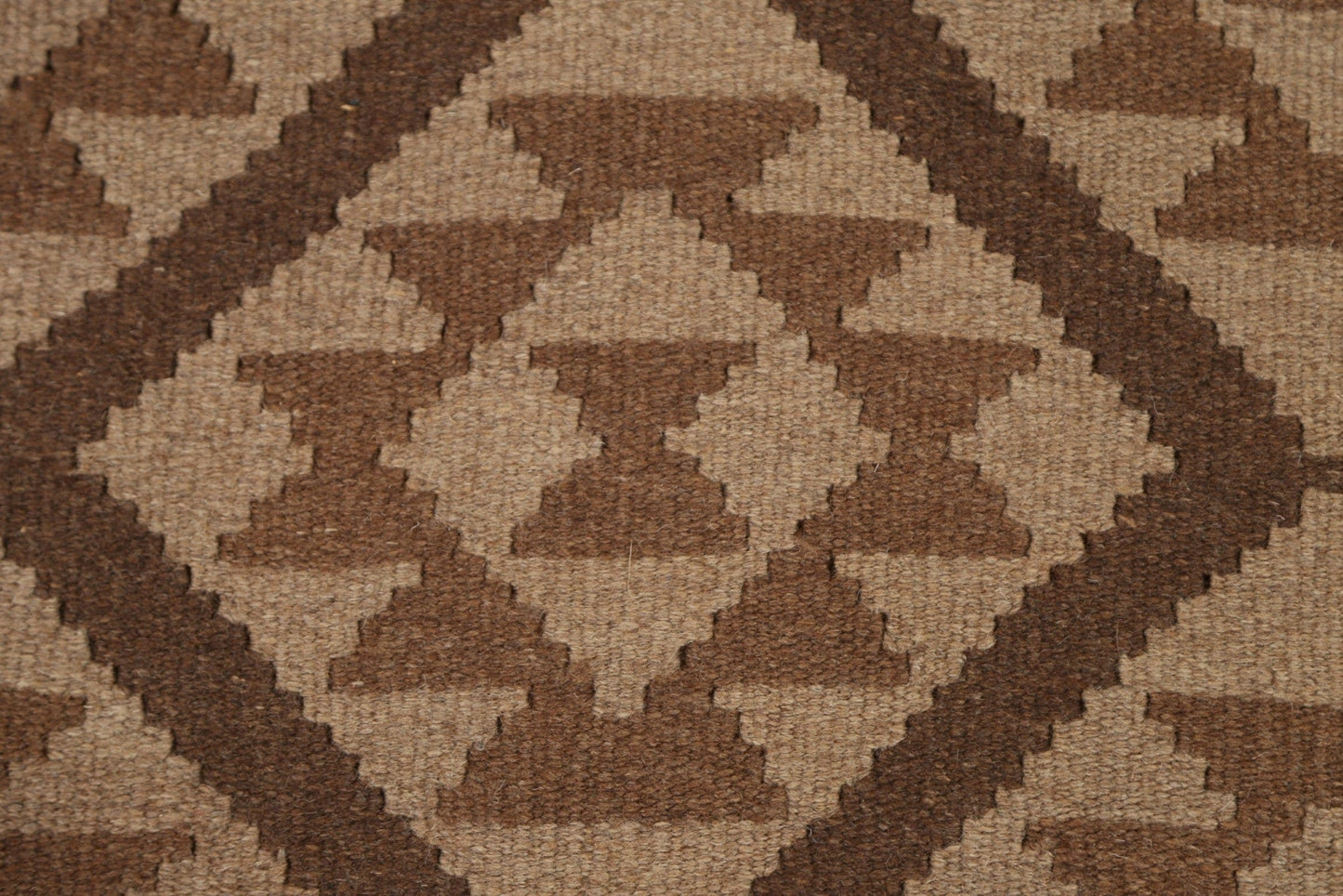 Hand Woven Brown Kilim Area Rug 7x10