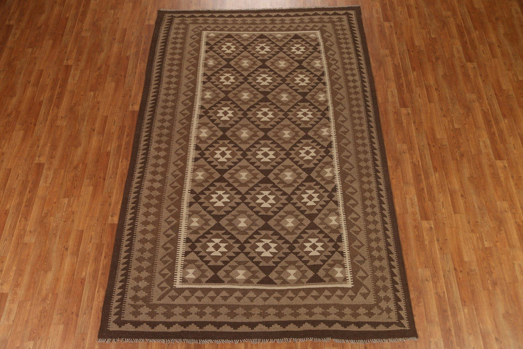 Geometric Kilim Hand Woven Area Rug 7x10