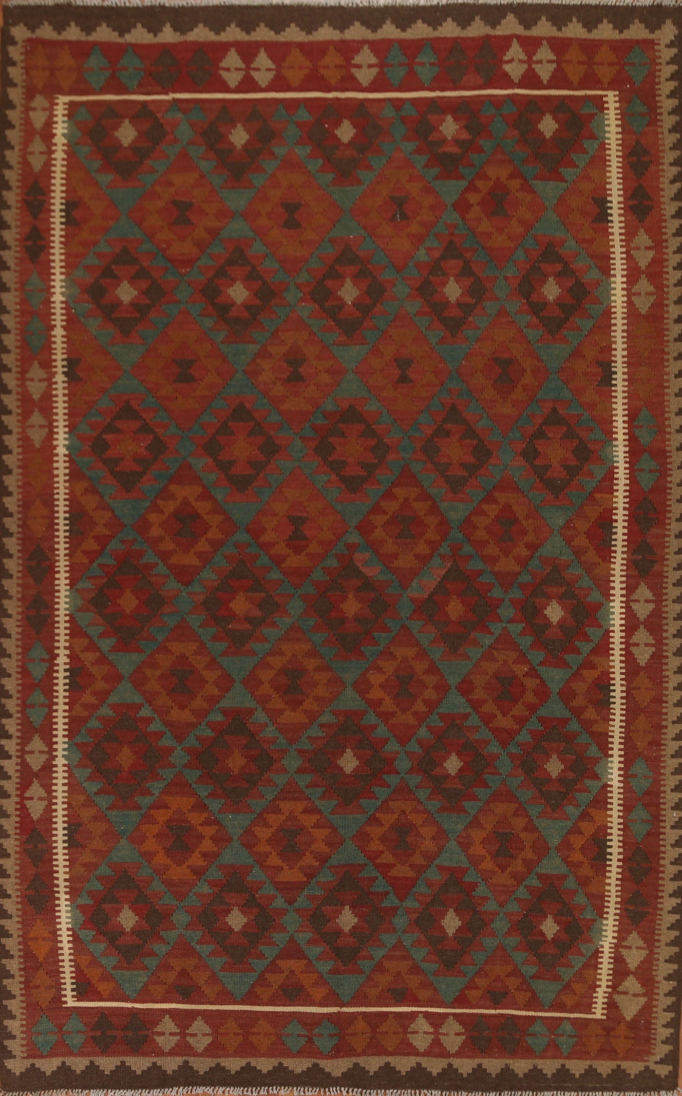 Tribal Wool Kilim Oriental Area Rug 7x10