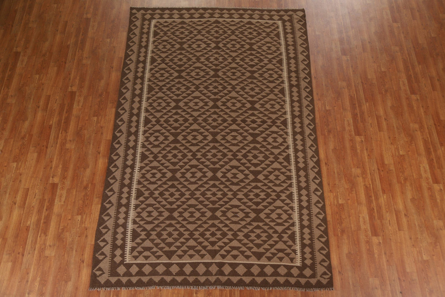 Geometric Kilim Hand Woven  Area Rug 7x10