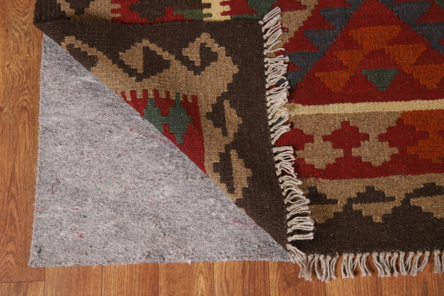 Geometric Kilim Wool Area Rug 7x10