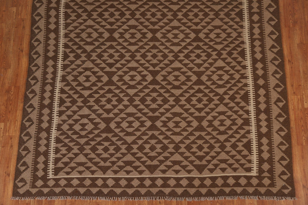 Geometric Kilim Hand Woven Area Rug 7x10