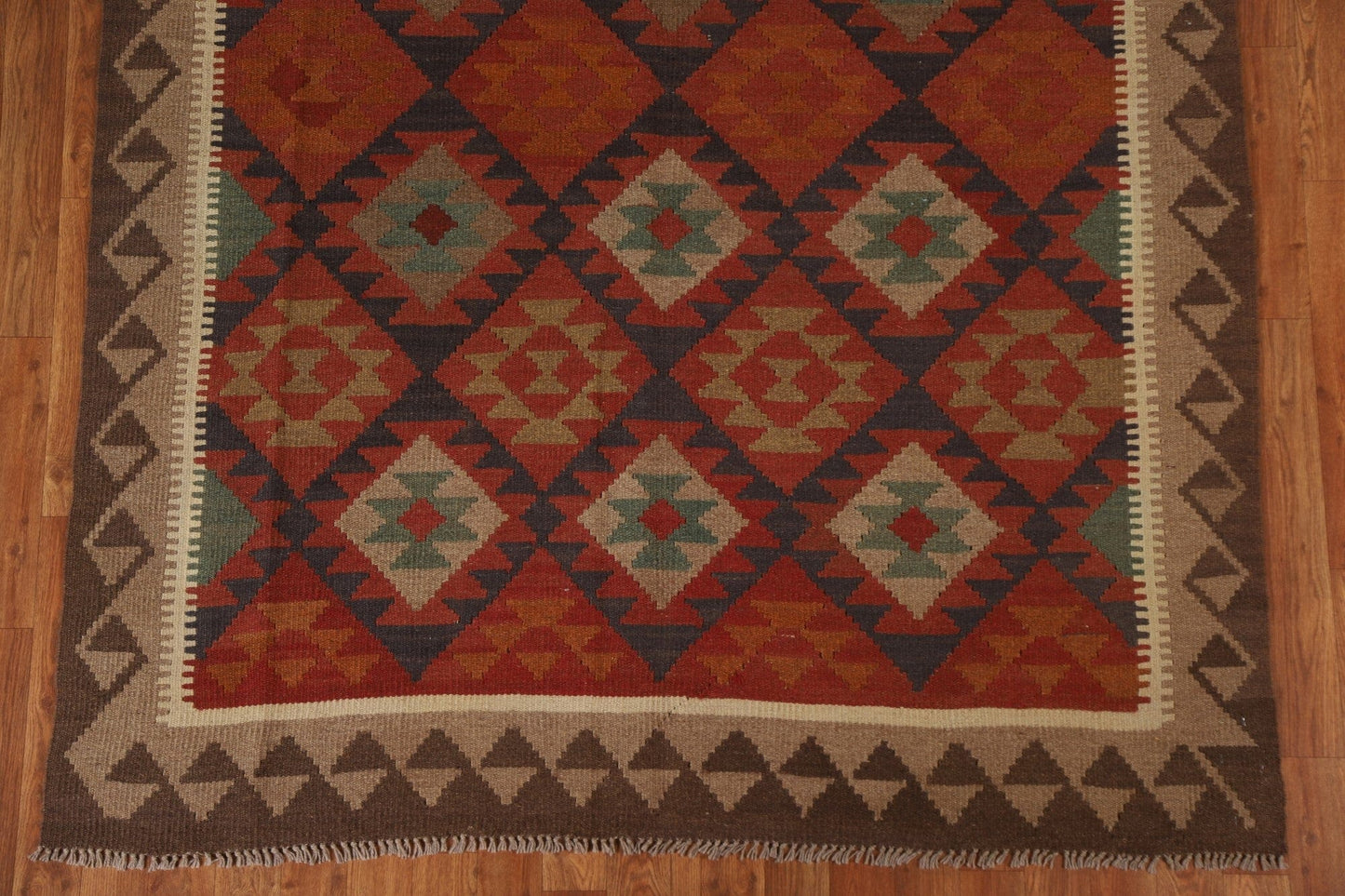 Tribal Kilim Wool Area Rug 5x8