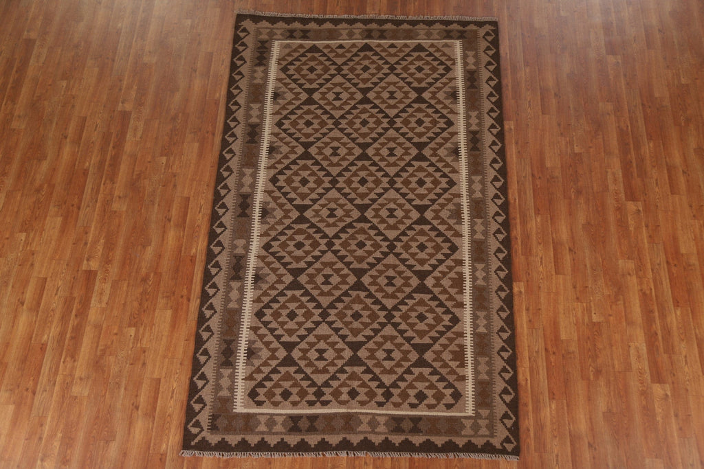 Geometric Kilim Hand Woven Area Rug 5x8