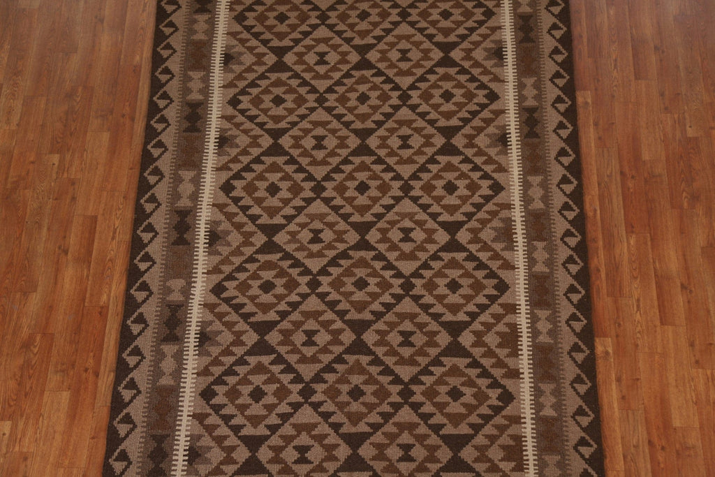 Geometric Kilim Hand Woven Area Rug 5x8