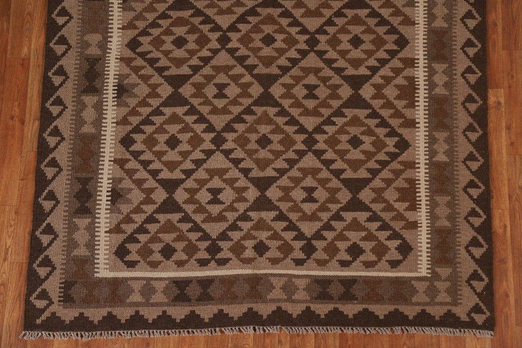 Geometric Kilim Hand Woven Area Rug 5x8