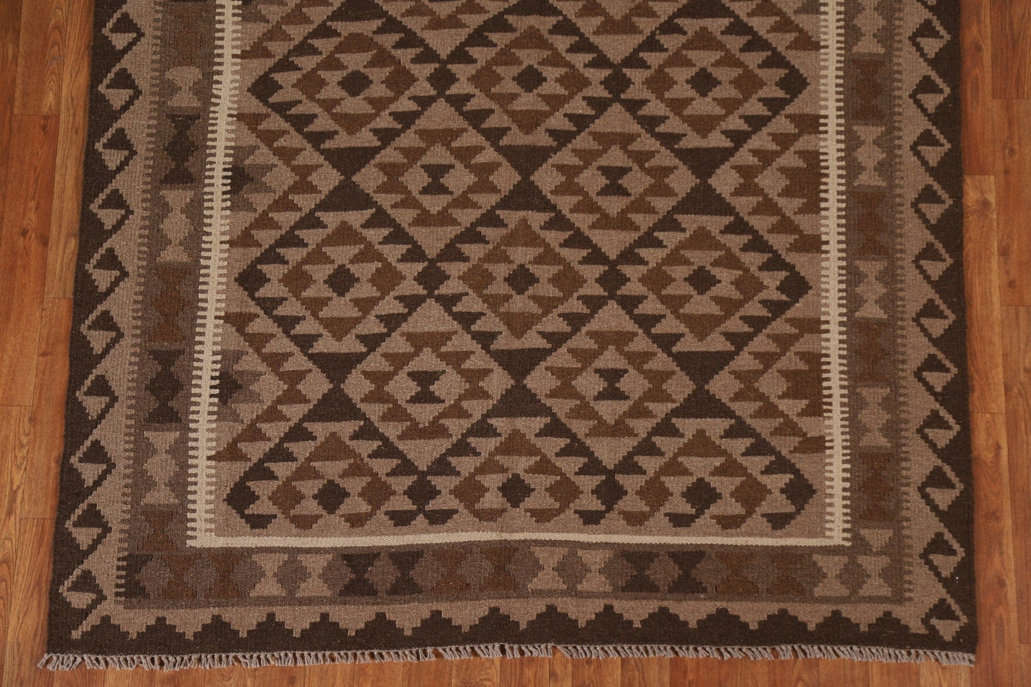 Geometric Kilim Hand Woven Area Rug 5x8