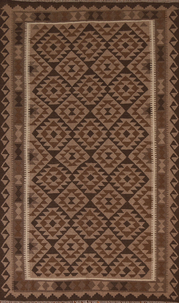 Geometric Kilim Hand Woven Area Rug 5x8