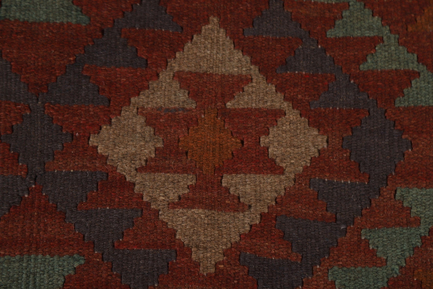 Geometric Kilim Wool Area Rug 5x8